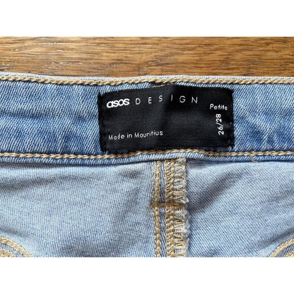 ASOS DESIGN Light Wash Skinny Jeans sz 26 Petite (Actual sz 25w) - Picture 7 of 15